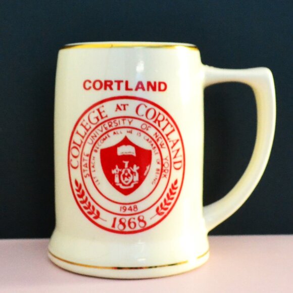 Cortland College Mug Students Alumni School Remembrance Drinkware Made USA - Picture 1 of 6